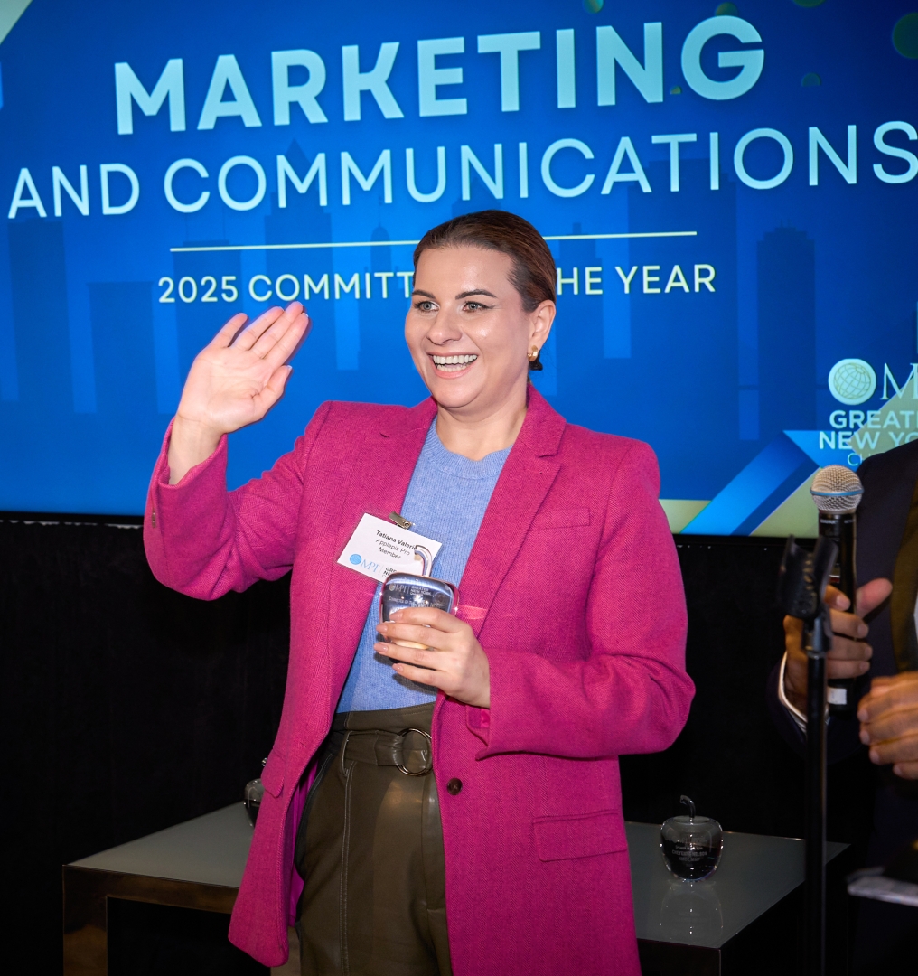 Tatiana Valerie Receives Supplier of the Year Award from MPI Greater New York Chapter; Marketing & Communications Team Earns Committee of the Year